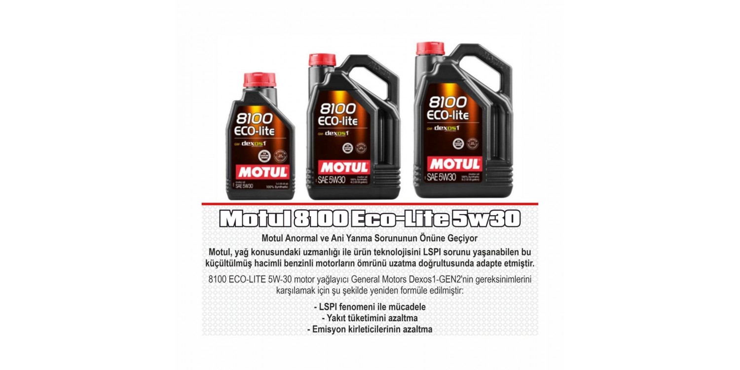MOTUL 8100 ECO-LITE 5W30 (4 LT) MOTOR YAĞI